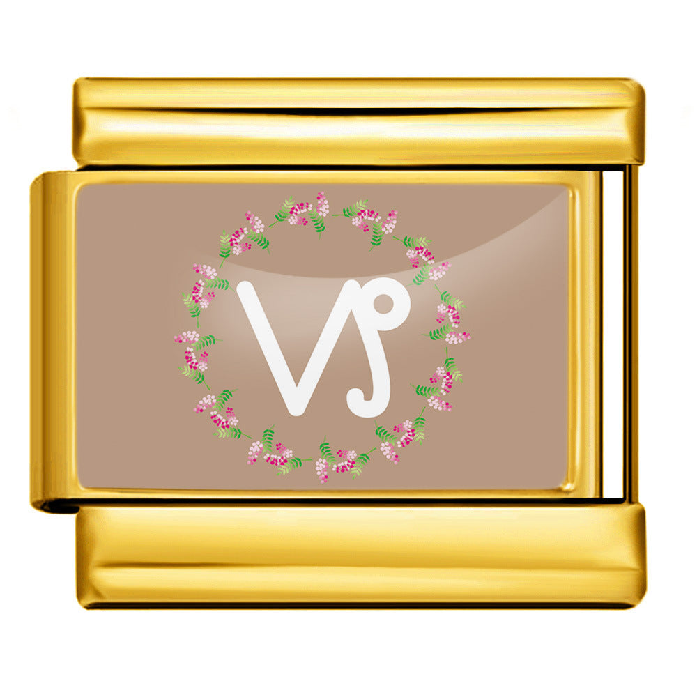 Wholesale Italian Charm Bracelet 9mm DIY 12 Contion Series  Creative Stainless Steel Composable Bracelet