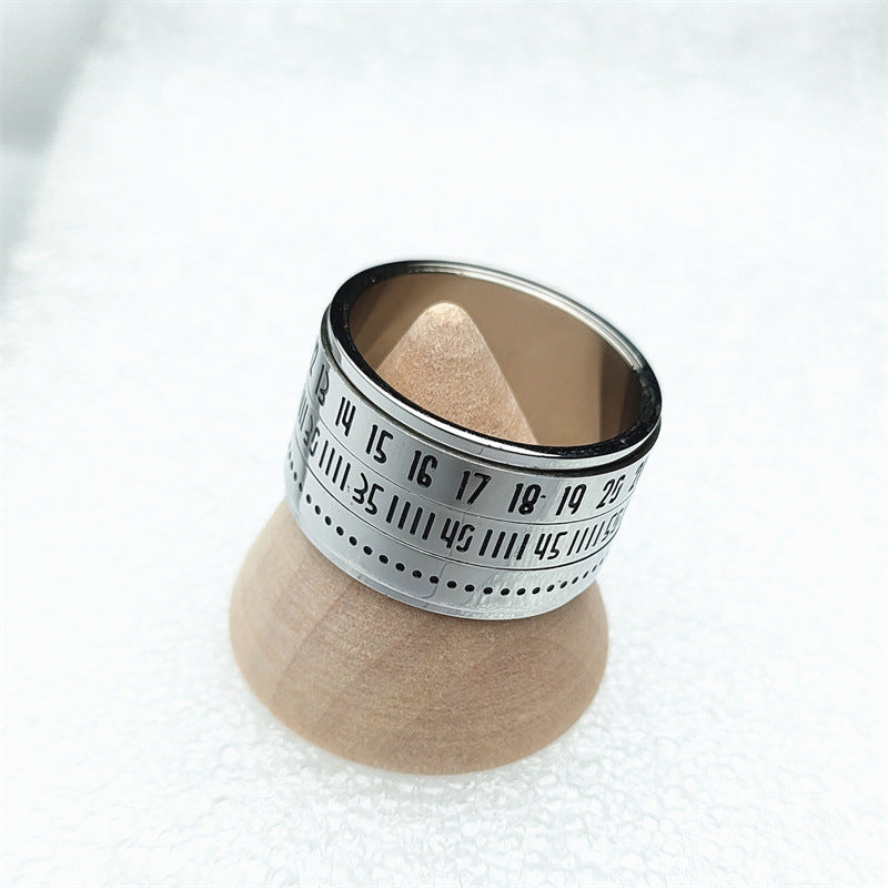 Wholesale titanium steel Time Ring rotating