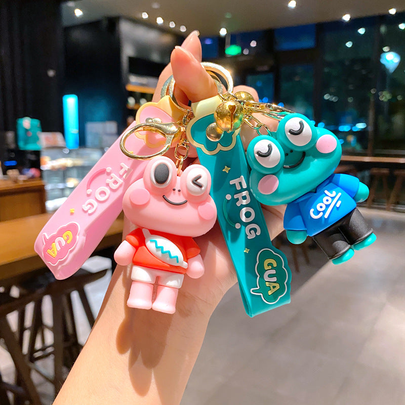 Wholesale Cartoon Frog PVC Soft Glue Keychain Creative Keychain ACC-KC-XinShu002