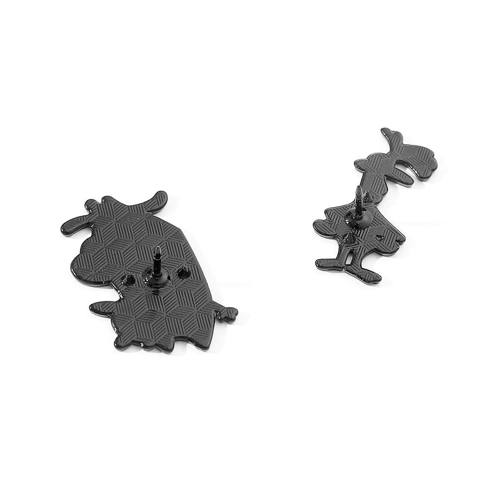 Wholesale Cartoon Creative Personality Chicken and Cow Metal Brooch