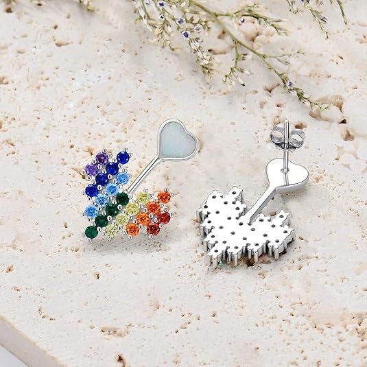 Wholesale  love earrings color love heart-shaped earrings