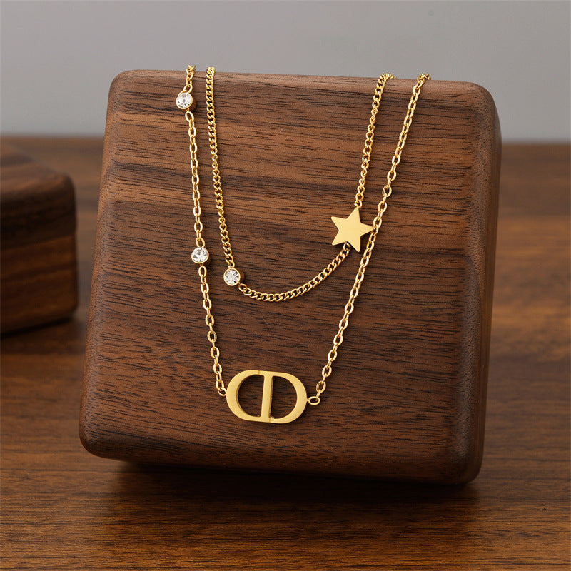 Wholesale Titanium Steel Luxury Necklace ACC-NE-Quanx003