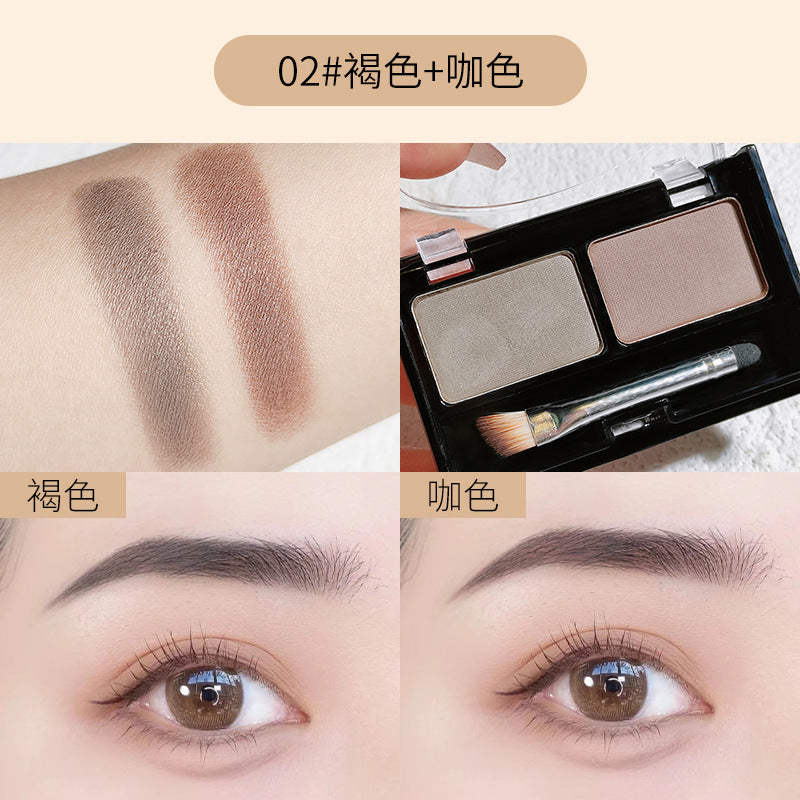 Wholesale makeup natural two-tone eyebrow powder