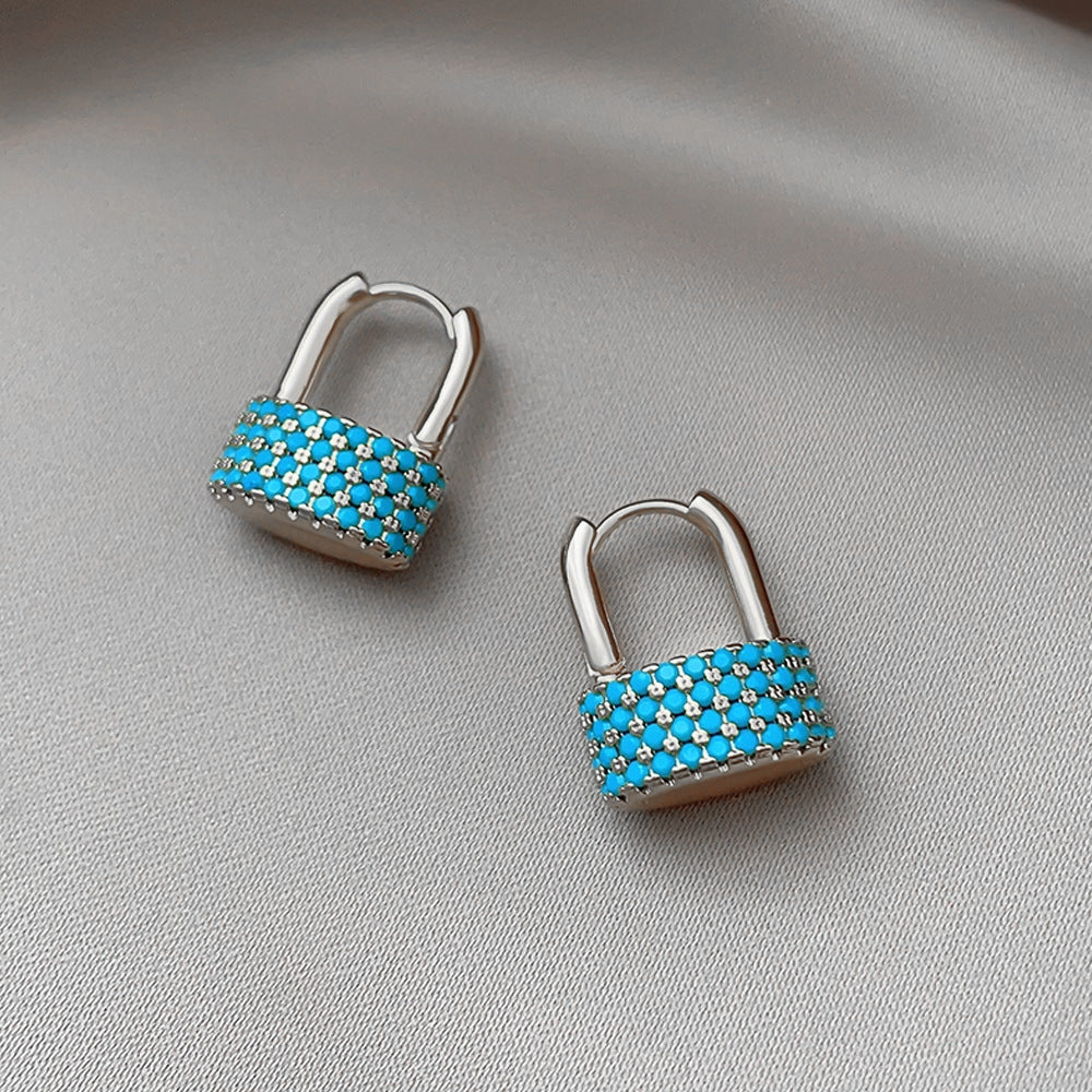 Wholesale Elegant  Sophisticated Four-Leaf Clover Turquoise Stud Earrings