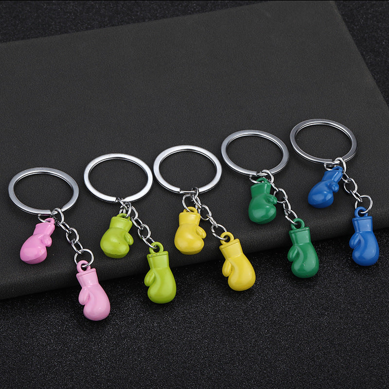 Wholesale Left and right boxing gloves metal keychain