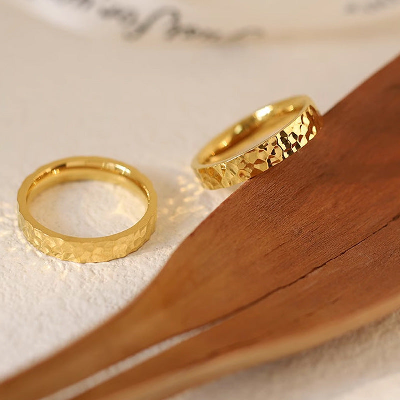 Wholesale Steel-titanium water ripple ring