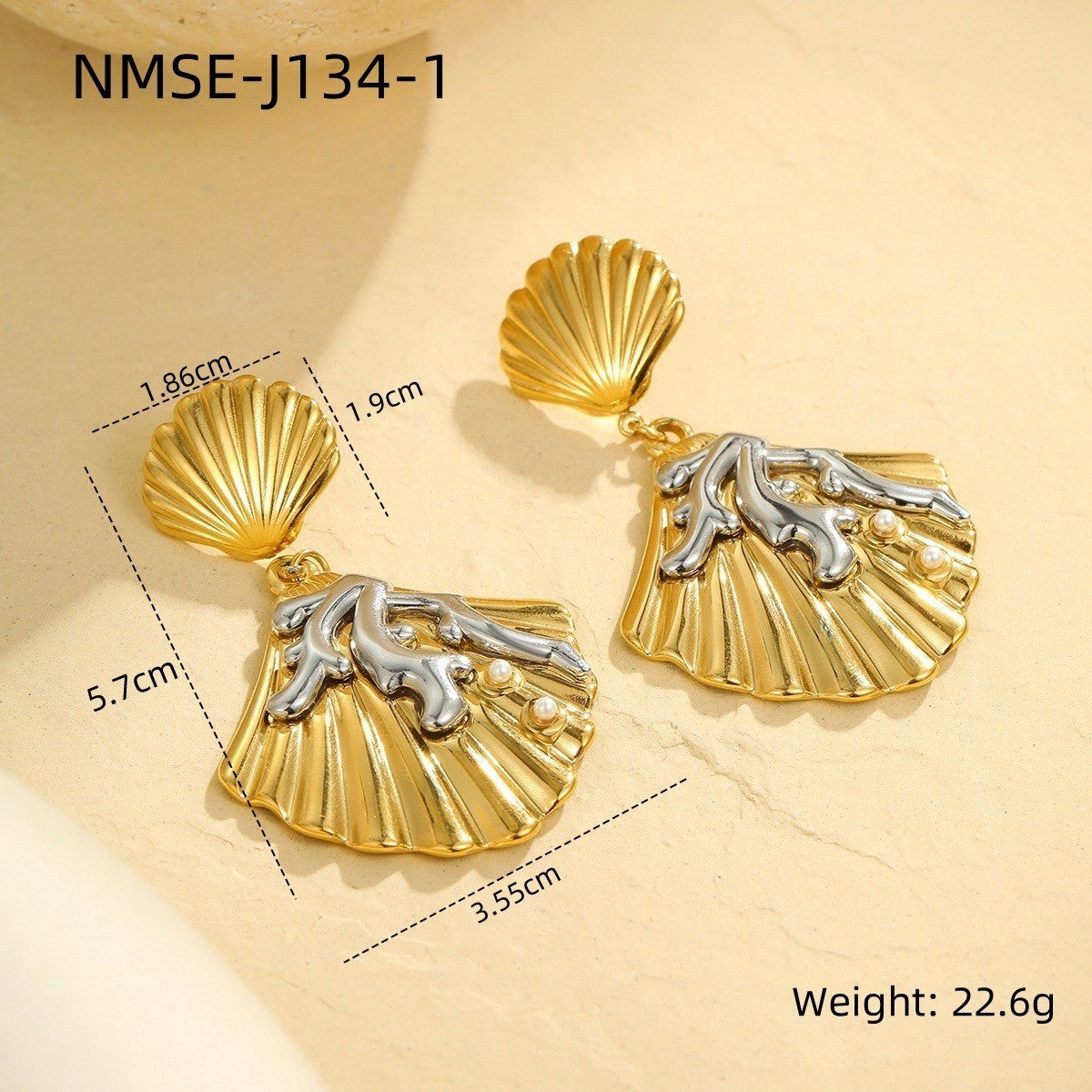 Wholesale  Metal Shell Series Stainless Steel Earrings