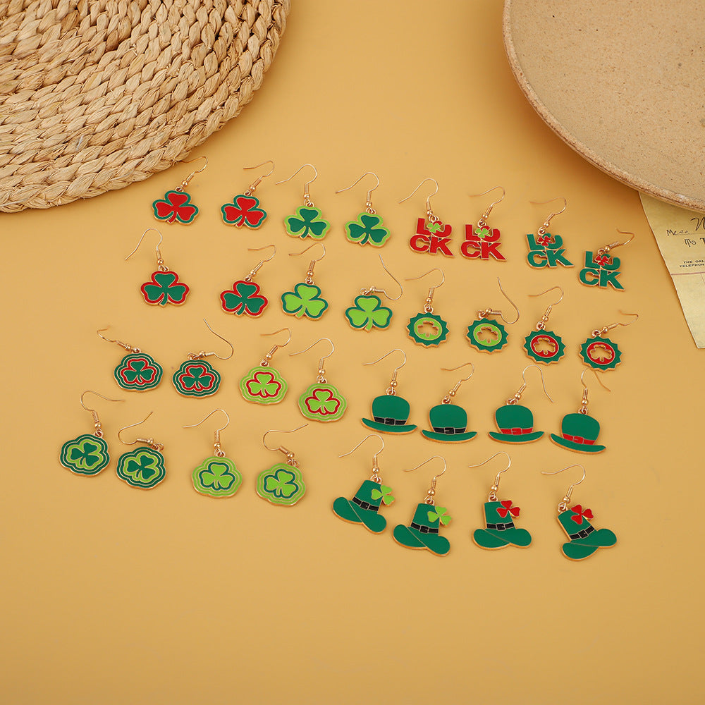 Wholesale St. Patrick's Day Irish Alloy Earrings
