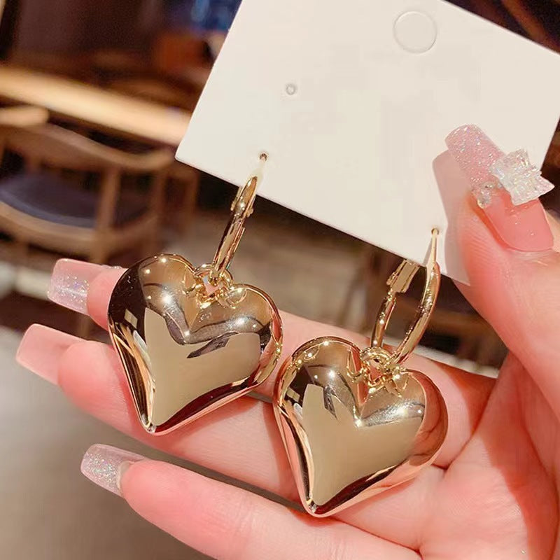 Wholesale Hoop Hollow Love Big Earrings Heart Shaped Earrings ACC-ES-Yunz003
