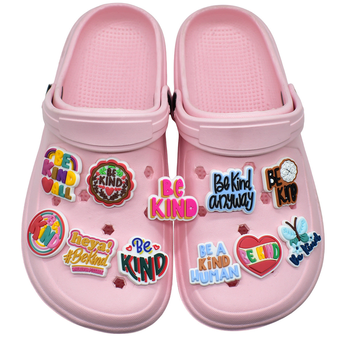 Wholesale Random 100pcs Cartoon Letter PVC Soft Rubber Shoe Buckle Decoration ACC-SC-RYY064