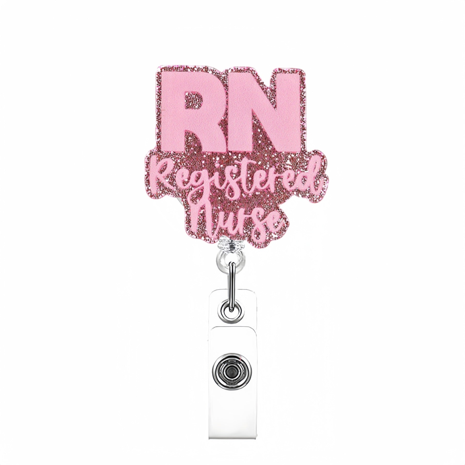 Wholesale Love Romantic Workplace  Acrylic Retractable Rotating Badge Keychain