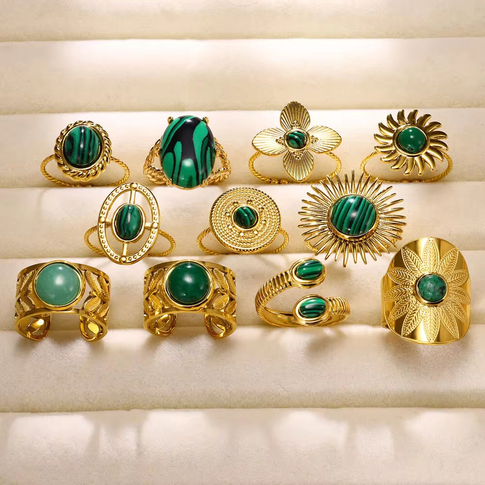 Wholesale Modern Geometric Shape Ring Stainless Steel with 18K Gold Plating Fashion Accessory for Everyday Wear