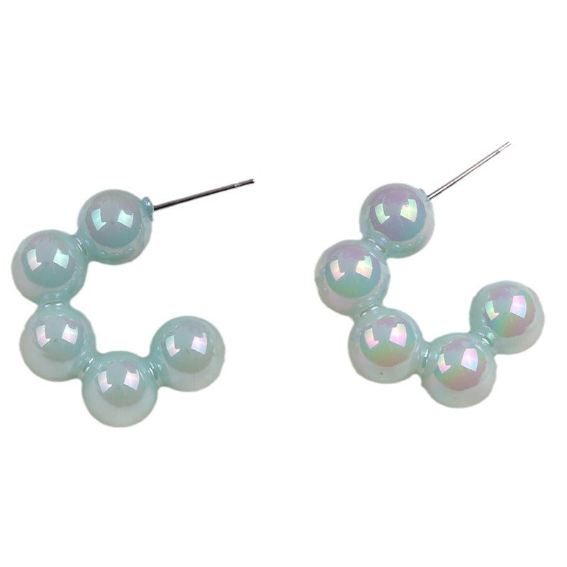 Wholesale Acrylic Electroplated Beaded Earrings ACC-ES-DA008