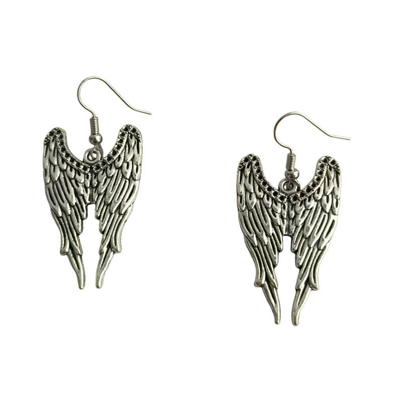 Wholesale  Vintage Angel Wings Pendant Earrings