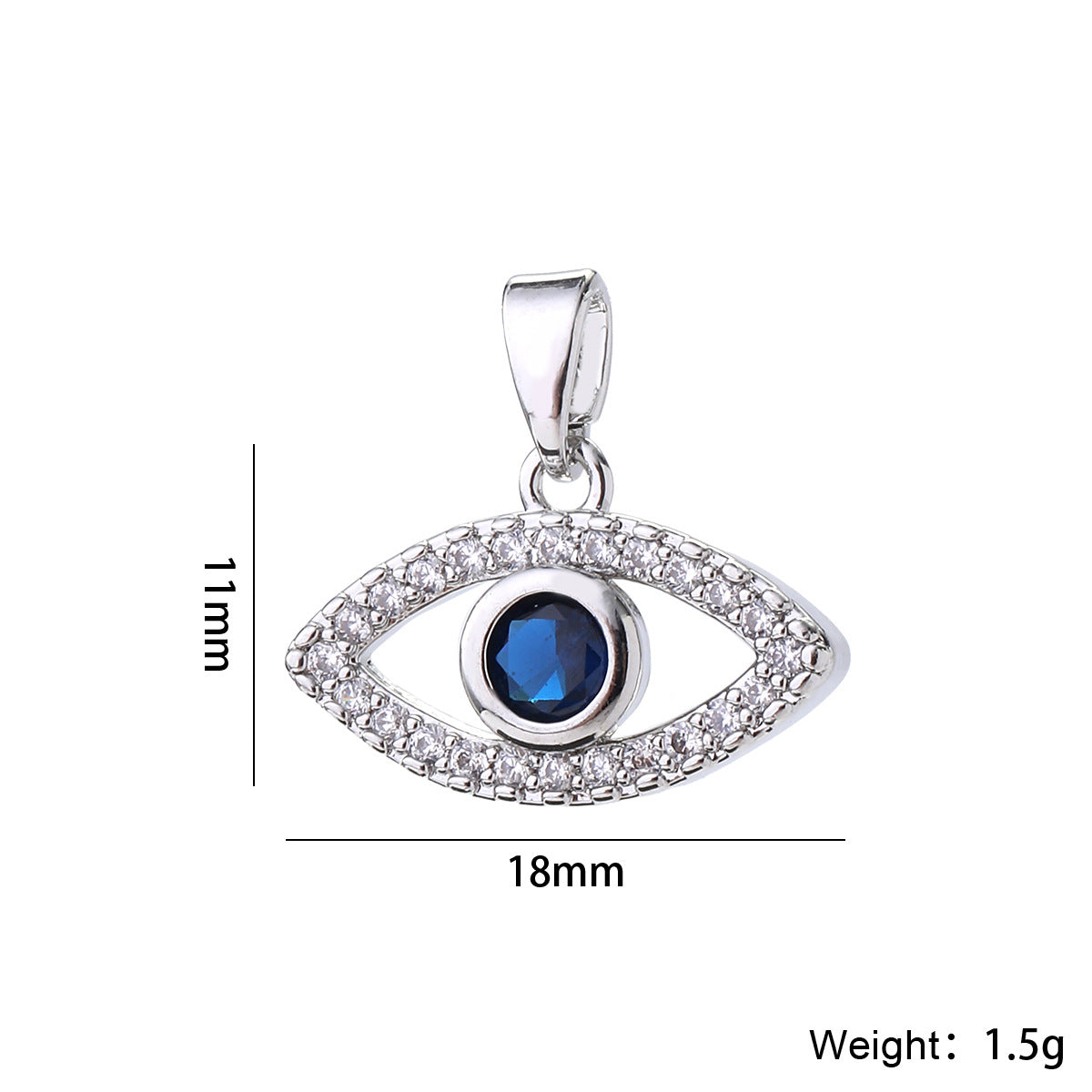 Wholesale Evil Eye Pendant 14K Gold Plated Brass DIY Jewelry Making Fashion Accessory Gift