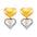 Wholesale  hollow love light luxury stainless steel 18K two-in-one earrings