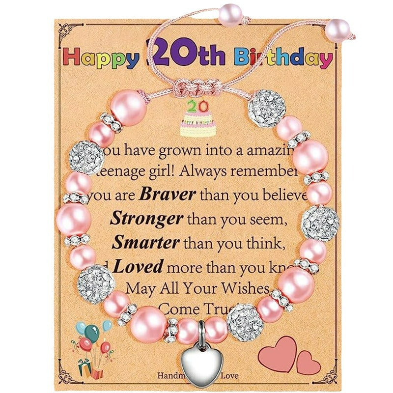 Wholesale  Pearl Heart Bead Bracelet