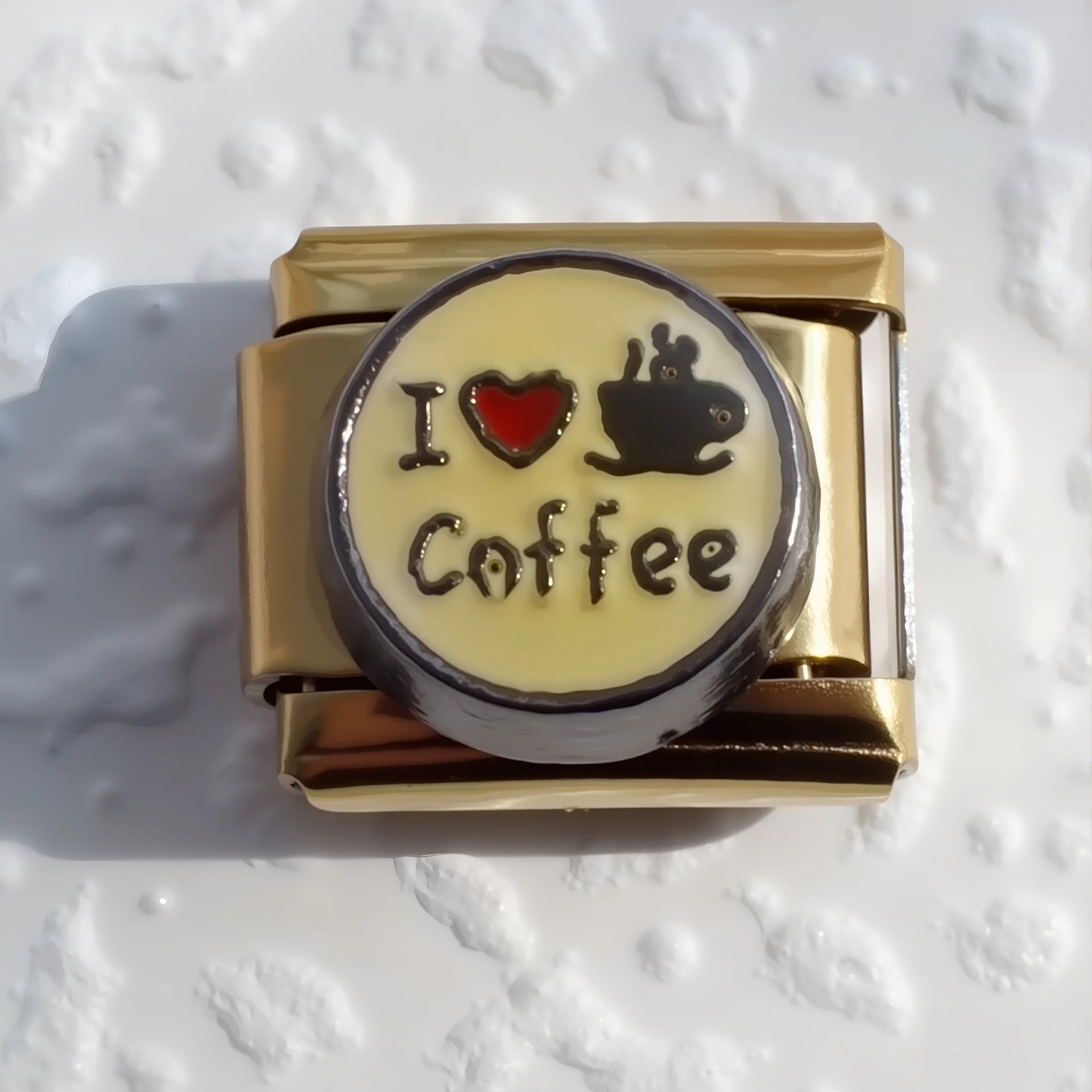 Wholesale 5pcs Italian Charm Bracelet 9mm DIY Splicing Gold Plated Heart Stainless Steel Composable Bracelet