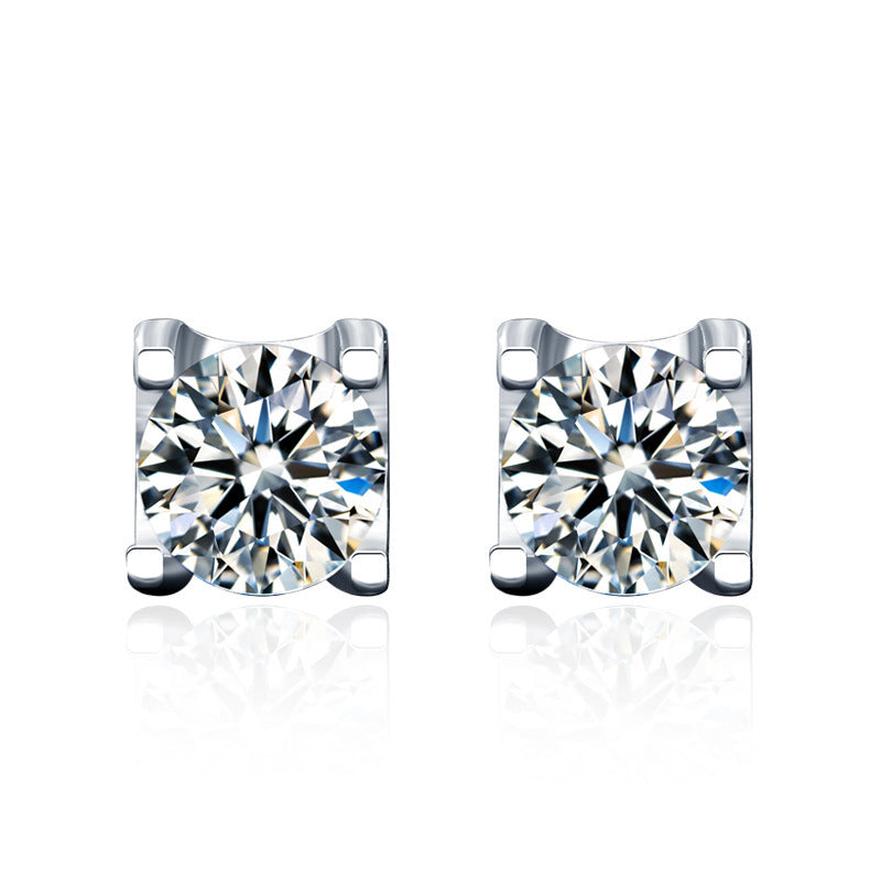 Wholesale  moissanite classic six-claw luxury earrings