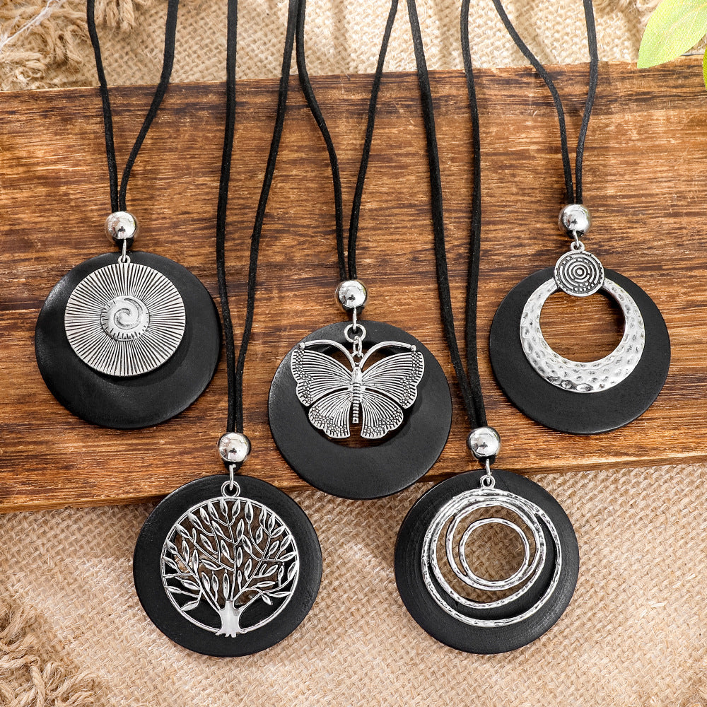 Wholesale Ethnic Style Long Sweater Chain Necklace Retro Artistic Fashion Jewelry Gift