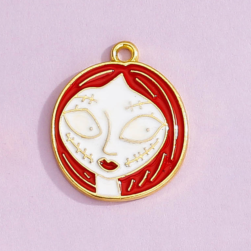 Wholesale 5pcs Halloween Diy Alloy Cartoon Accessories Necklace Bracelet Pendant ACC-PT-Yongc001