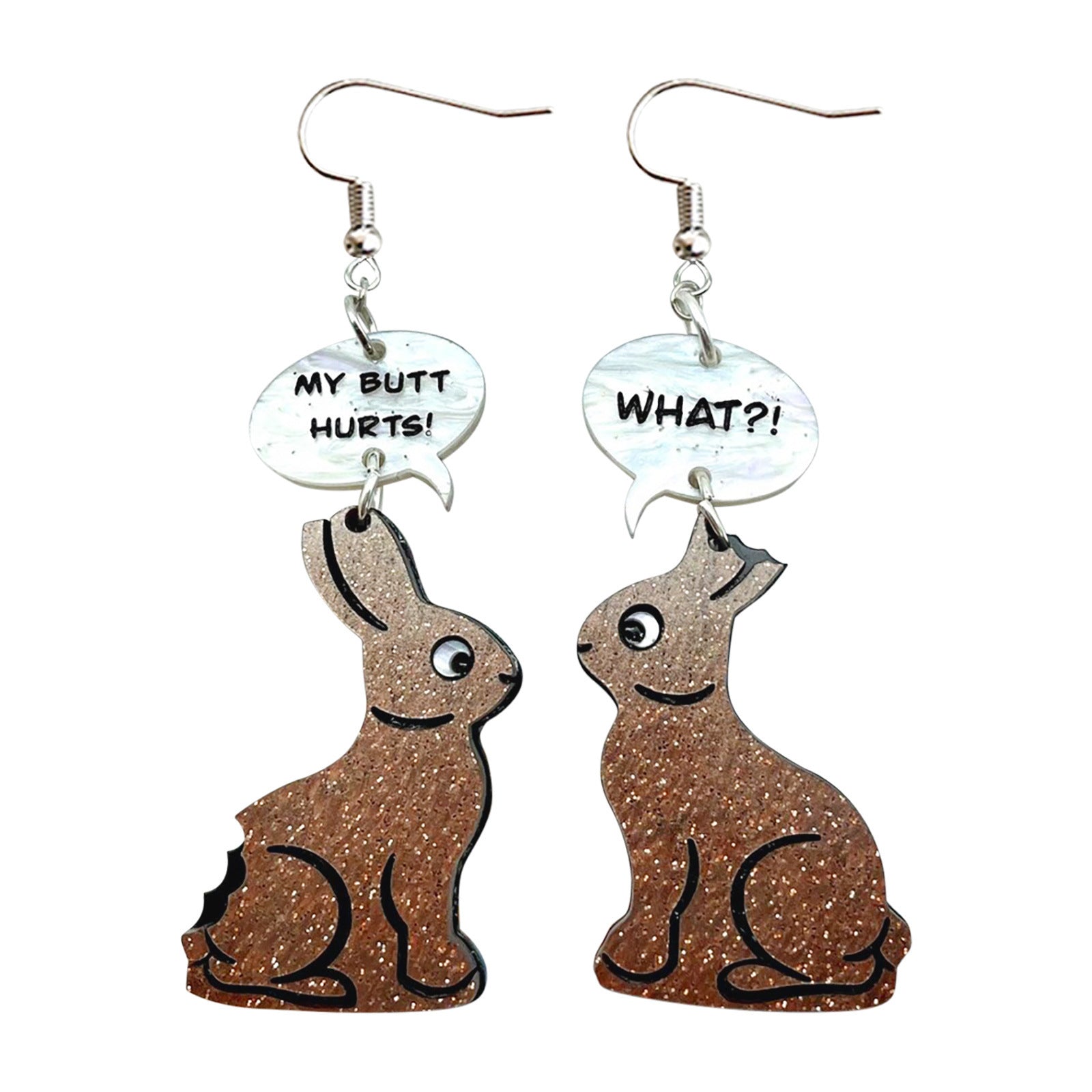 Wholesale creative Easter earrings popular acrylic rabbit conversation cartoon earrings