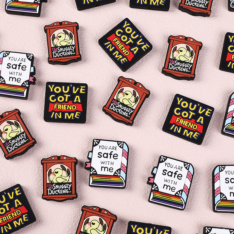 Wholesale 20pcs Cartoon Letter Focal Beads DIY Bead Accessories