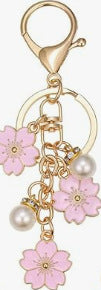 Wholesale Cute Pink Flower Keychain Women S Fashion Accessory Zinc Alloy Keyring Gift
