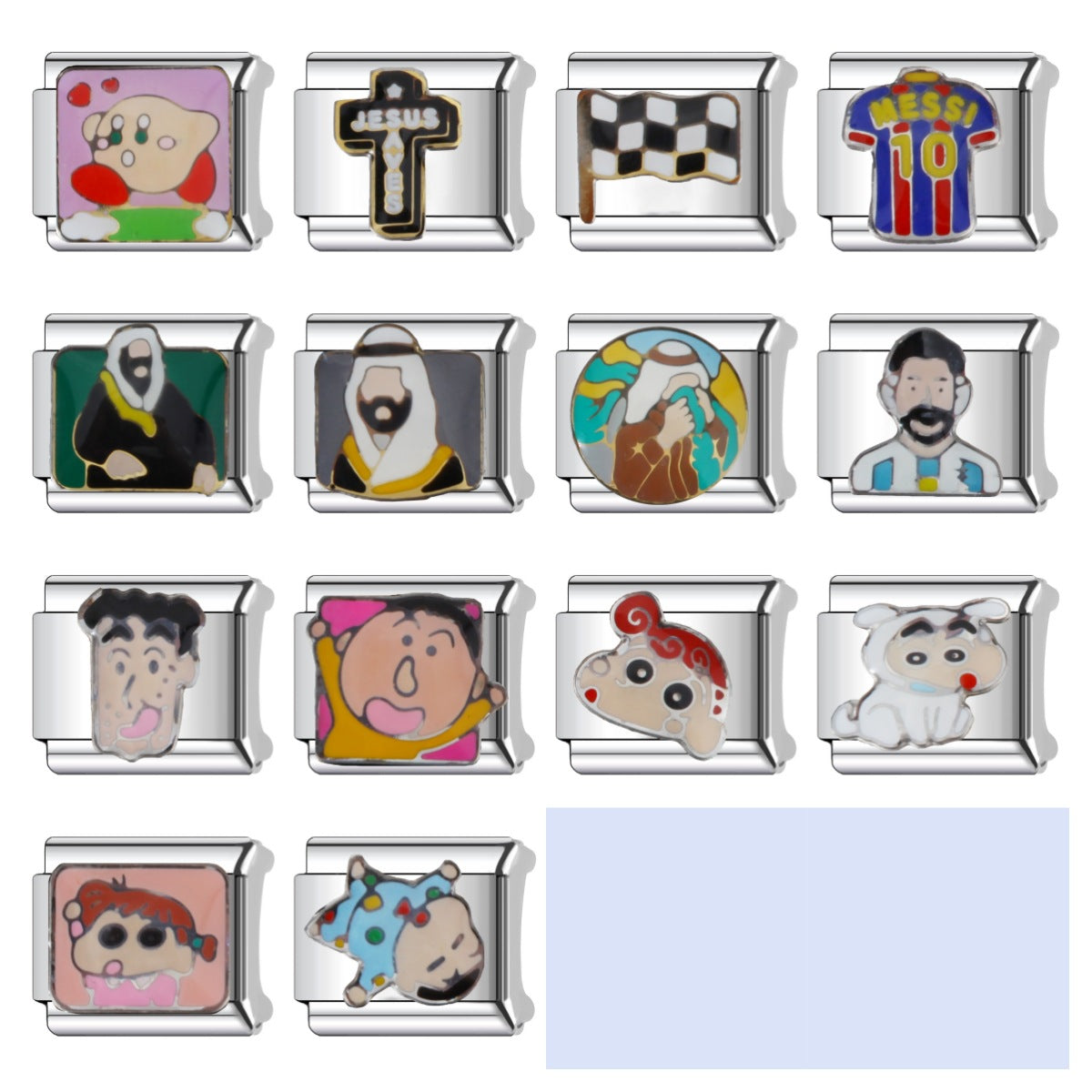 Assorted Italian modular bracelet components from official product gallery