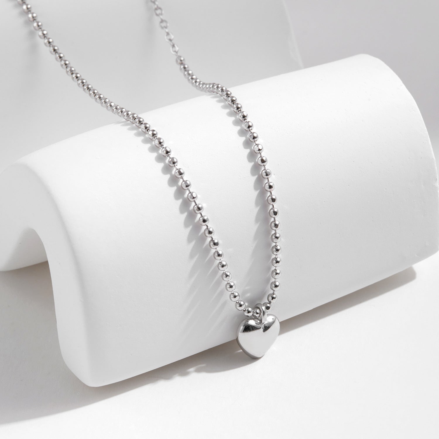 Wholesale  S925 Silver Daily Fine Bean Chain Mirror Love Bead Bracelet