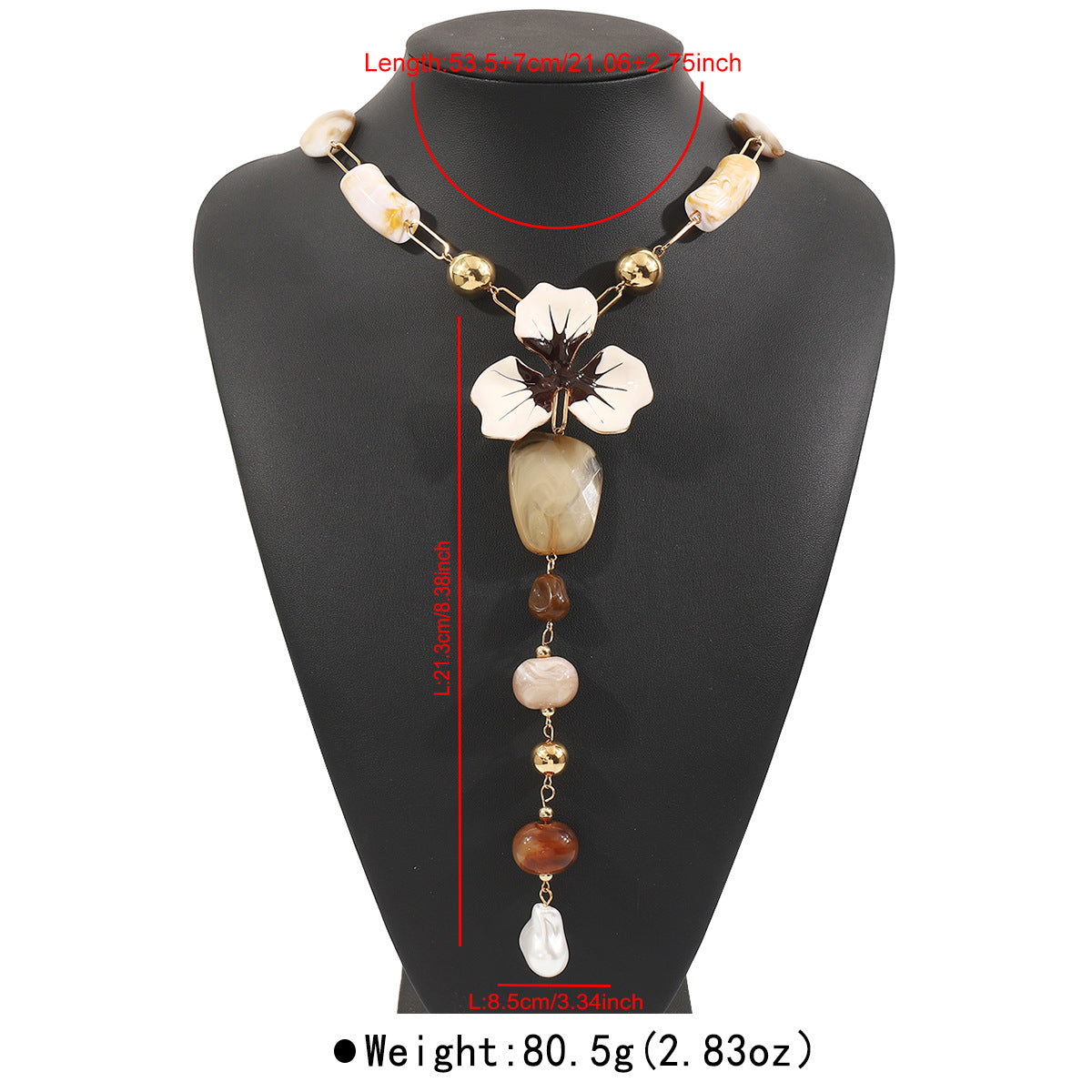 Wholesale long flower pendant Y-shaped necklace new style personality design ethnic style necklace