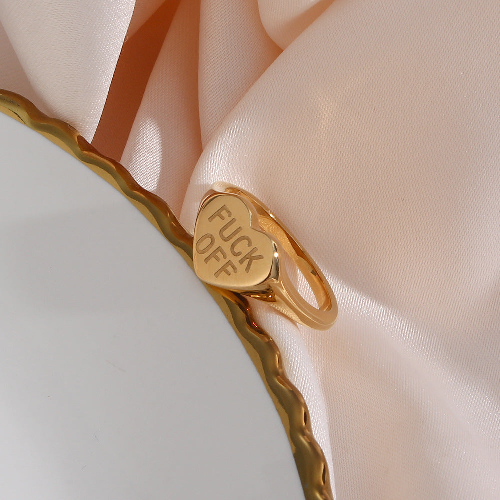 Wholesale FUCKOFF Stainless Steel Rings ACC-RS-MengJia002