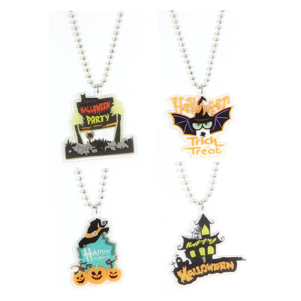 Wholesale Halloween Bat Acrylic Necklaces ACC-NE-Shengh004