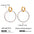 Wholesale 18k gold stainless steel gold and silver color matching steel hoop earrings