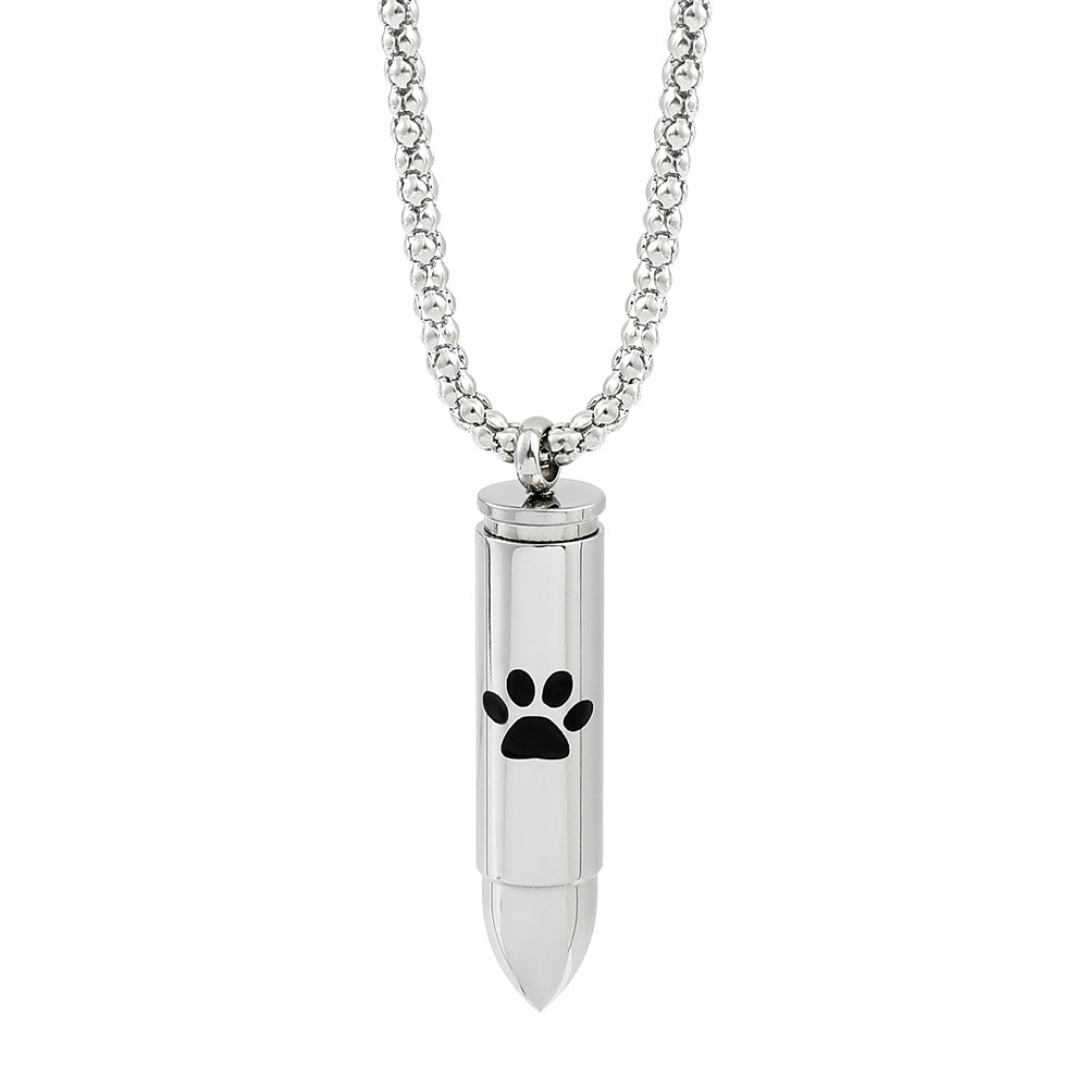 Wholesale Bullet Necklace Openable Ashes Perfume Necklace Titanium Steel Necklace