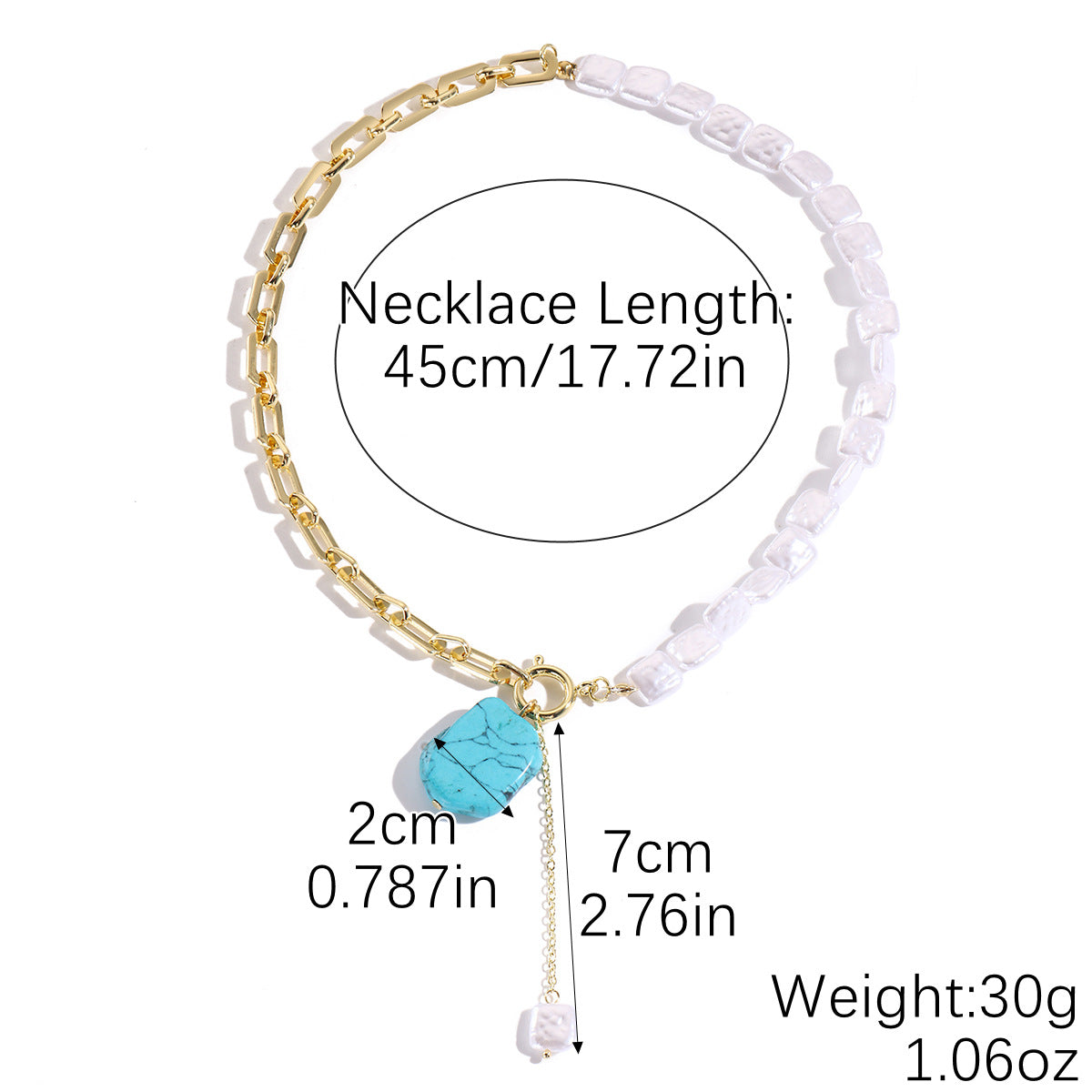 Wholesale Necklace  Niche Design Heart Pendant Simple High-End Turquoise Clavicle Chain Bracelet Set