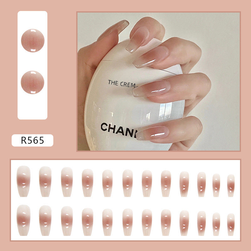 Wholesale 24 Pieces/box Nude Gradient Nails Kits Nail Stickers