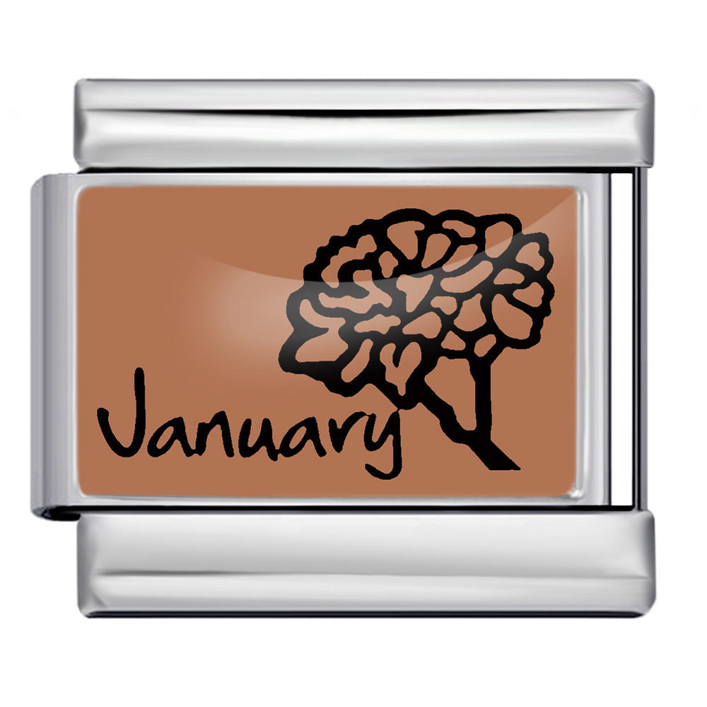 Wholesale  Italian Modular December Floral Series DIY Bracelet