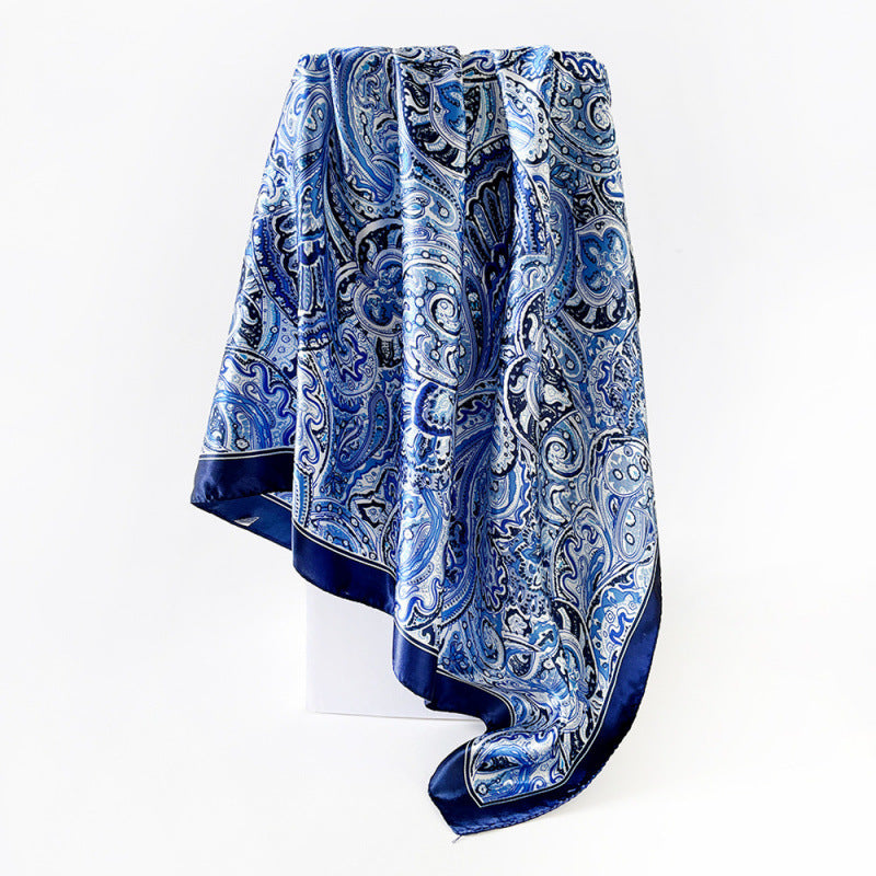 Wholesale Satin Versatile Shawl Classic Paisley Scarf 90cm Turban