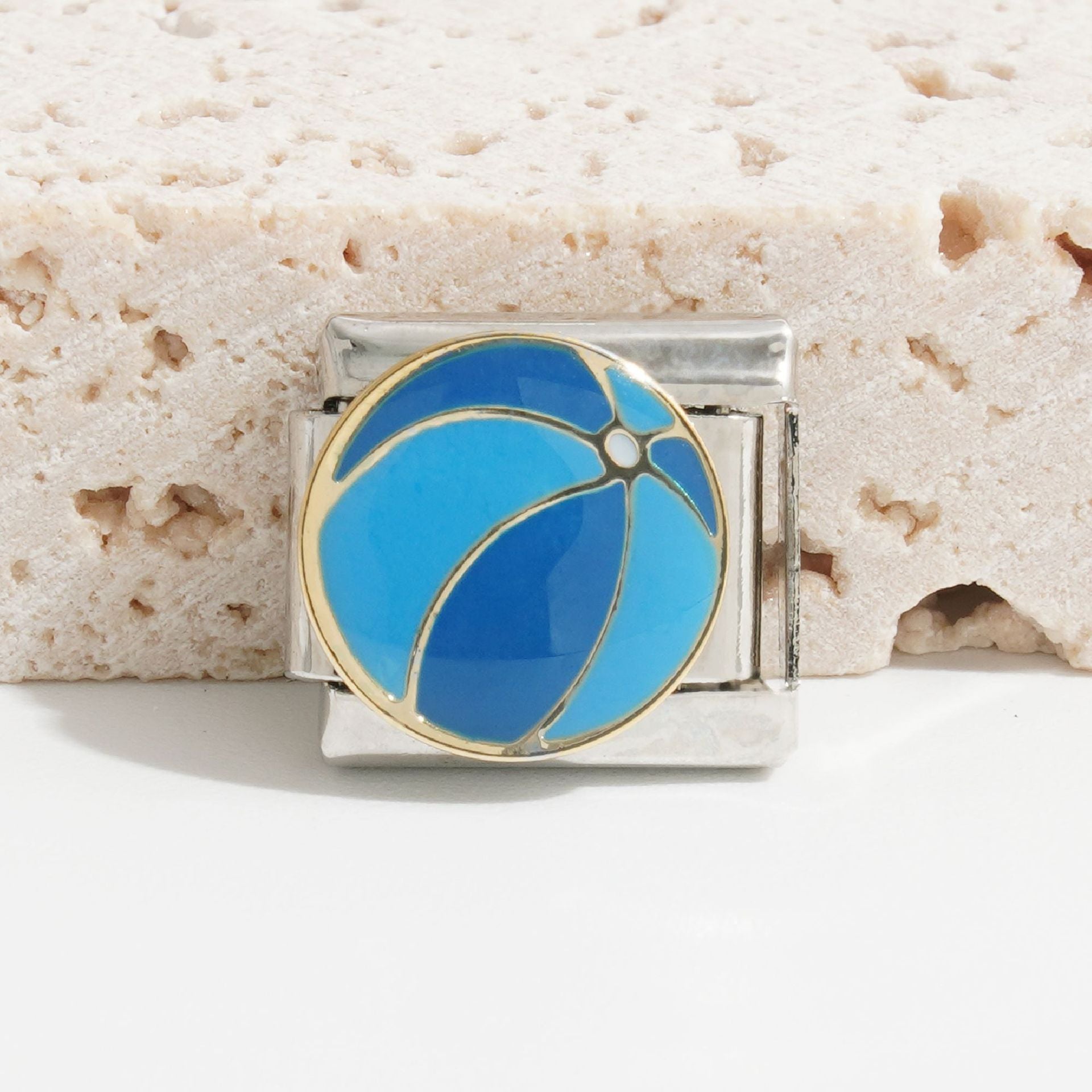 Wholesale Italian Charm Bracelet 9mm DIY Splicing Ocean Beach Stainless Steel Composable Bracelet