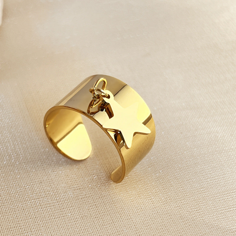 Wholesale French retro palace style stainless steel flower ring