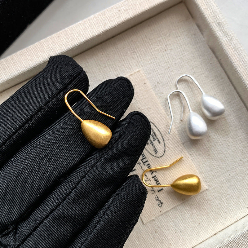 Wholesale  drop modeling simple  retro brushed earrings