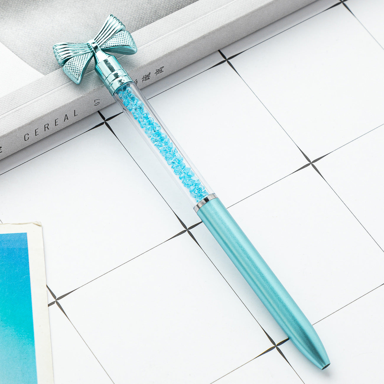 Wholesale Plastic Bow Pen Multi Color Crystal Pen ACC-PN-HuaH041