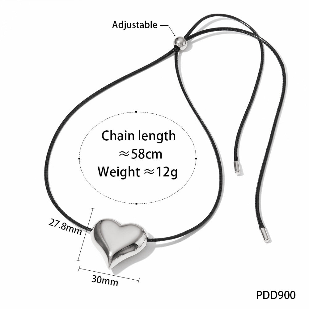 Wholesale stainless steel  simple style fashion exaggerated hollow five-pointed star Circle necklace