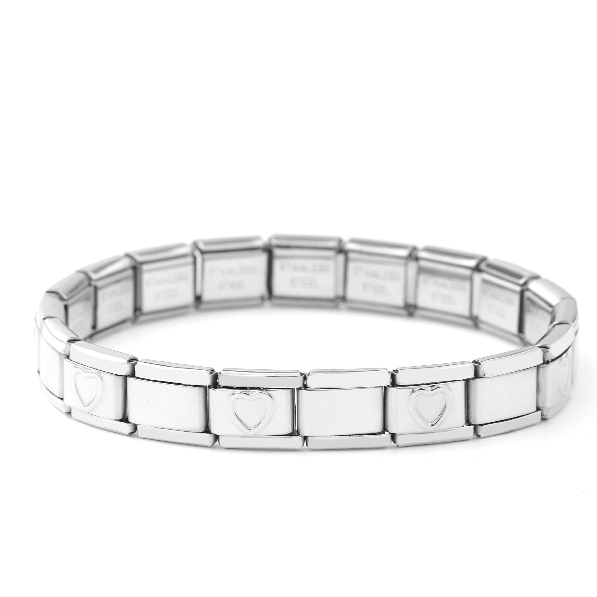 Wholesale Italian Charm Bracelet 9mm DIY Spliced Removable Stainless Steel Love Composable Bracelet ACC-BT-XY017