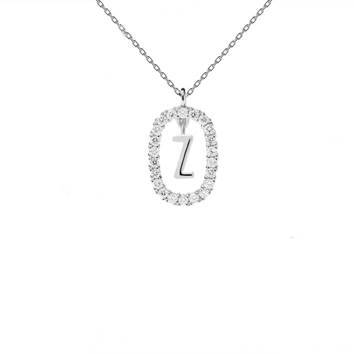 Wholesale Color Diamond Letter Necklace Inlaid with Color Zircon Clavicle Chain Choker Necklace ACC-NE-BYL002