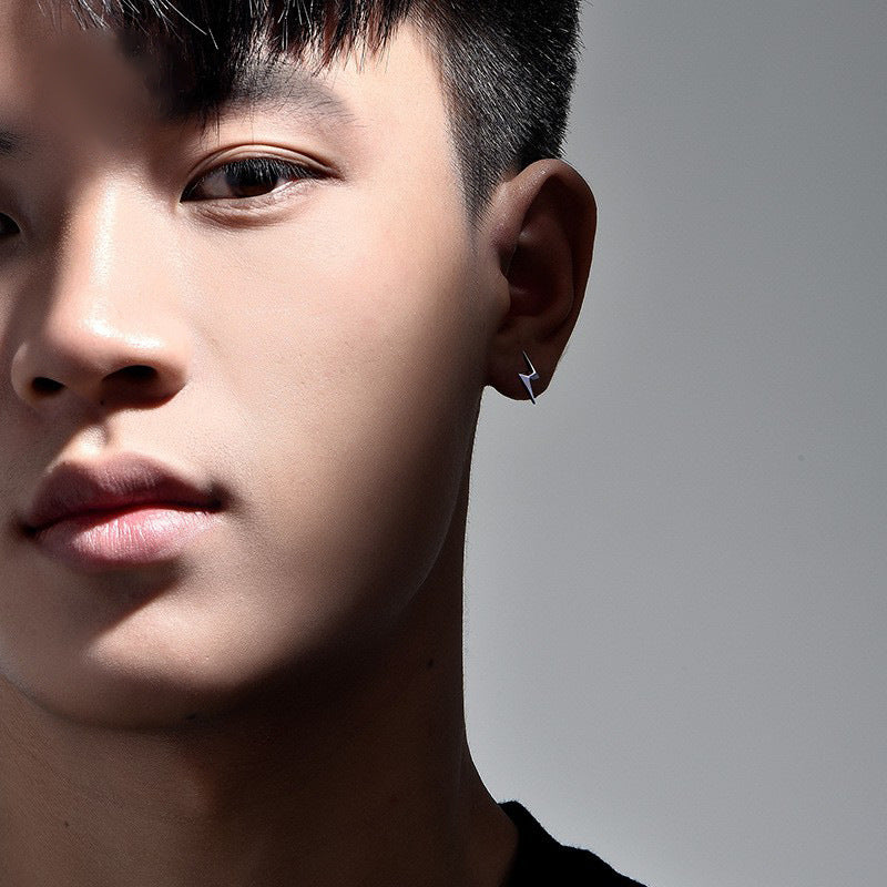 Wholesale 925 silver needle lightning stud earrings