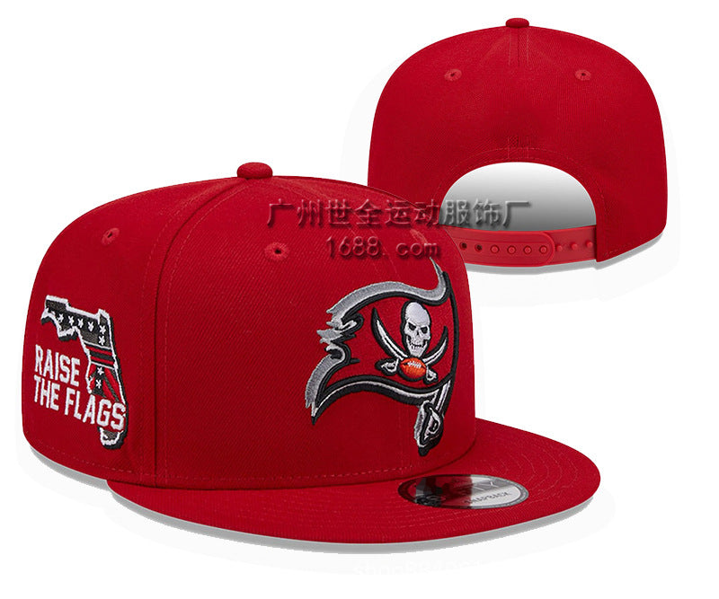 Wholesale Football Cap Embroidery Baseball Cap Flat Brim Hat ACCVIP-HT-ShiQuan001