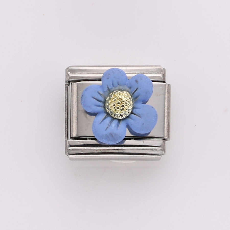 Bracelet de charme italien 10pcs 10 mm Bracelet composable en acier inoxydable 9 mm