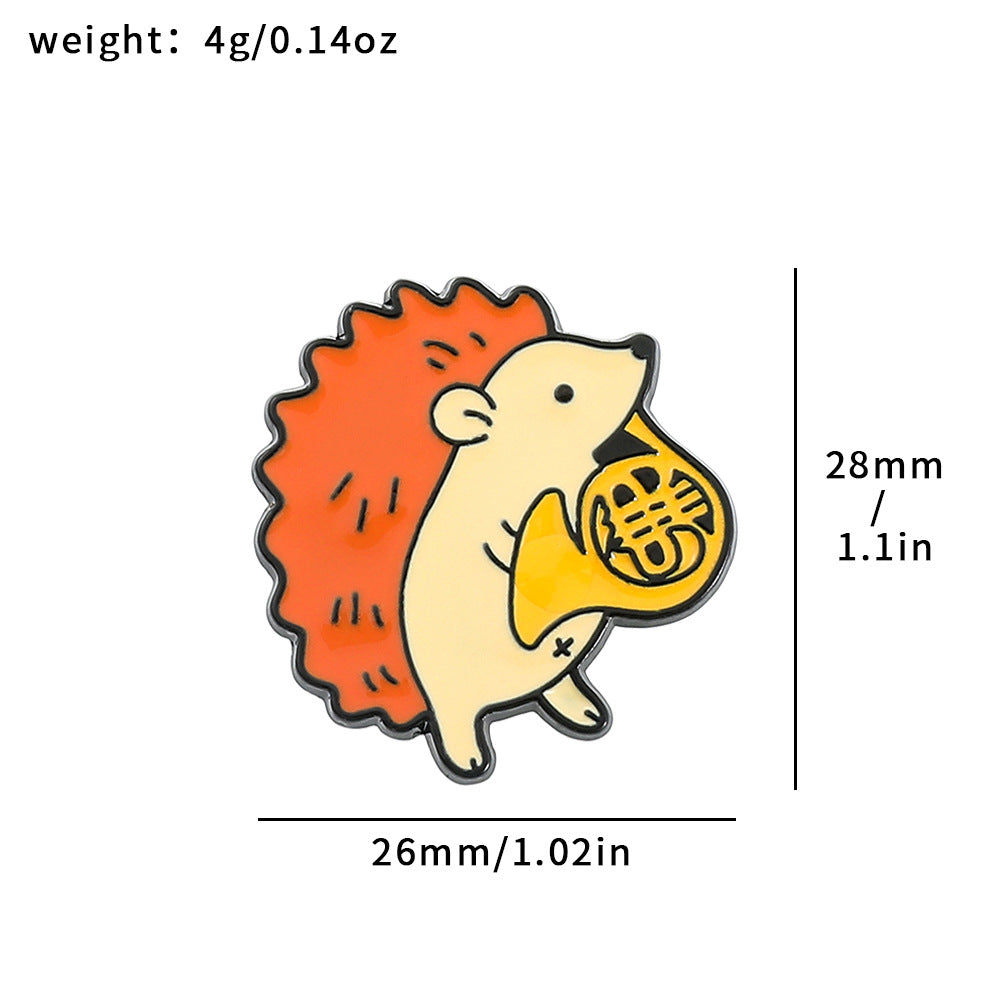 Wholesale Cartoon cute hedgehog metal badge brooch